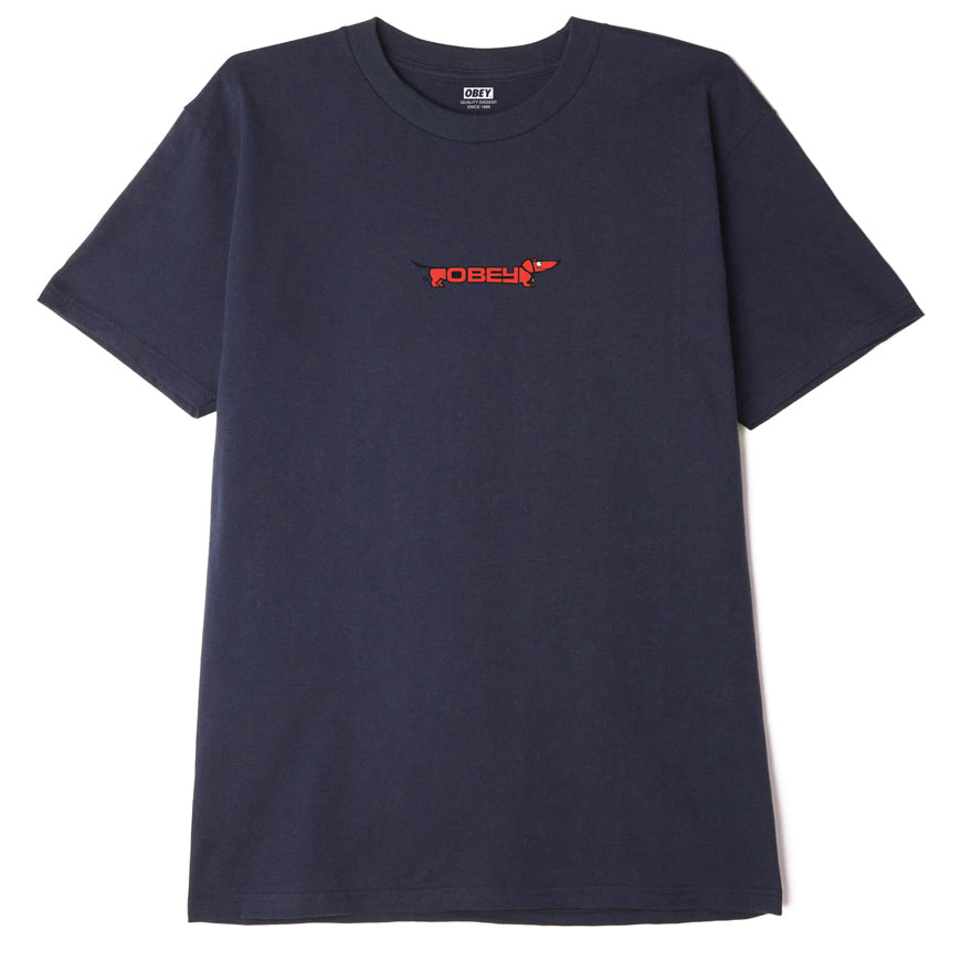 Obey Hot Dog T-Shirt - Navy