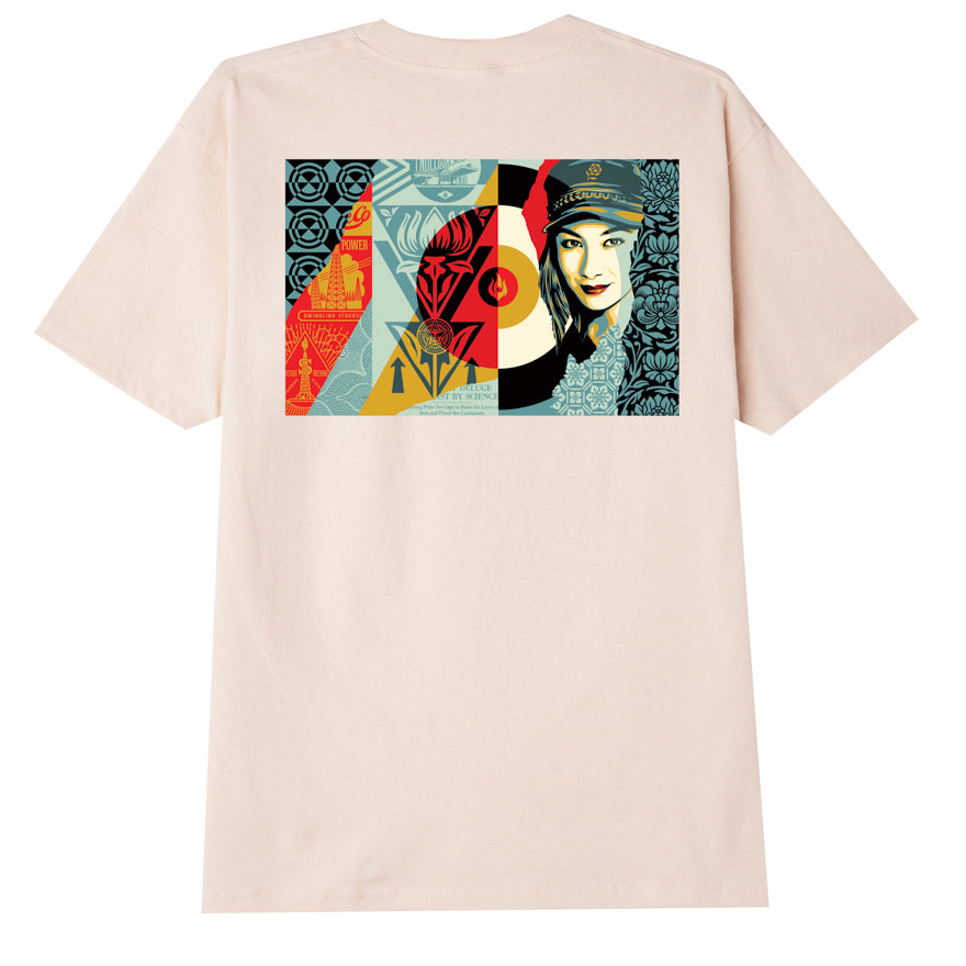 Obey Raise the Level T-Shirt - Cream