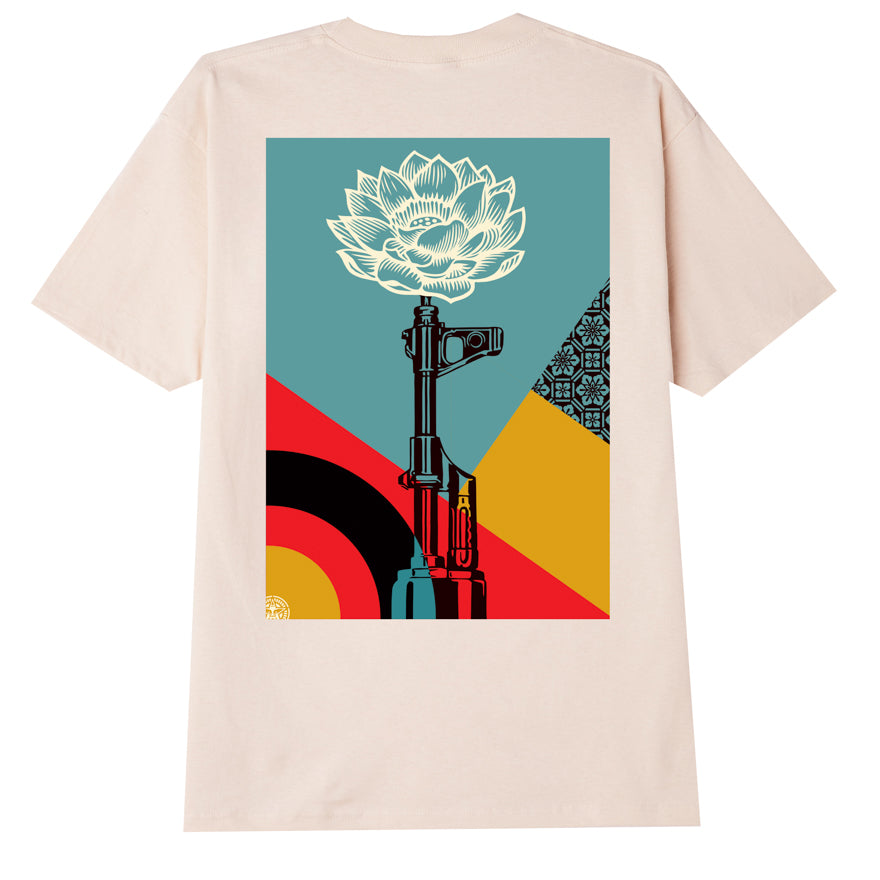 Obey AK-47 Lotus T-Shirt - Cream