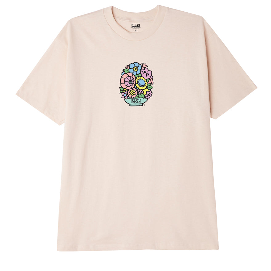 Obey Flower Basket T-Shirt - Cream