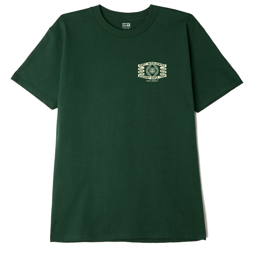 Obey Eyes Open Banner - Forest Green