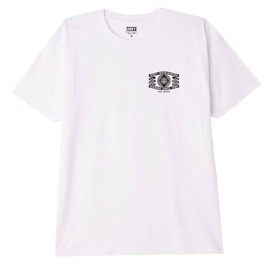 Obey Eyes Open Banner T-Shirt - White