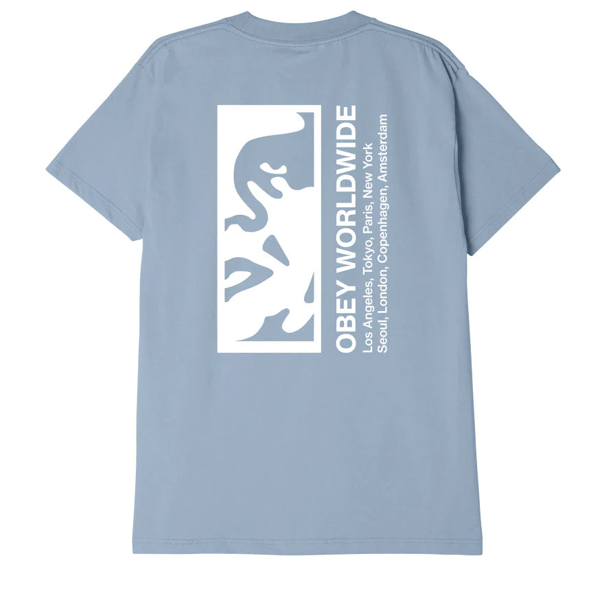Obey Half Face Icon T-Shirt - Good Grey