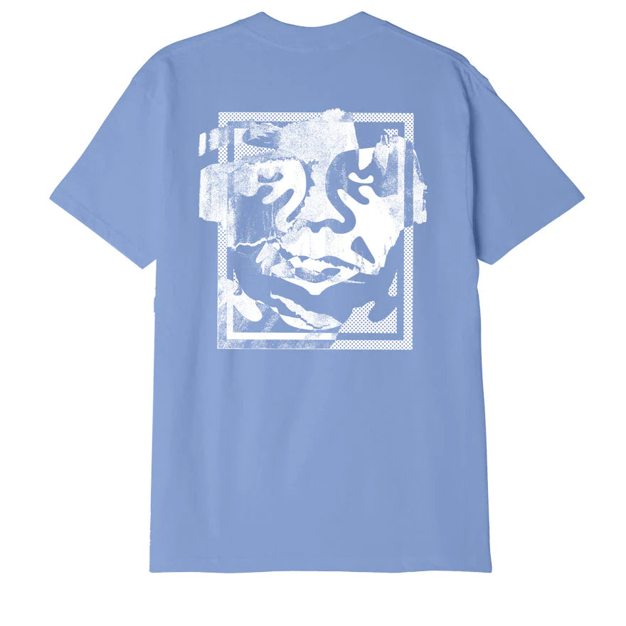 Obey Torn Icon Face T-Shirt - Digital Violet