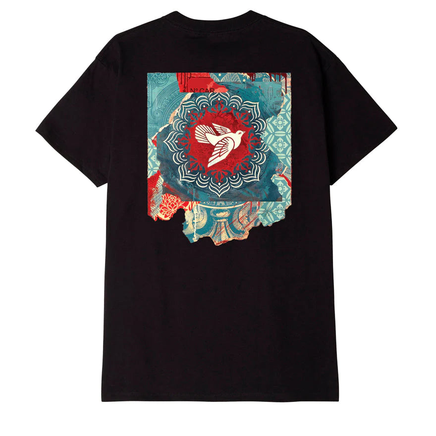 Obey Peace Dove Blue T-Shirt - Black
