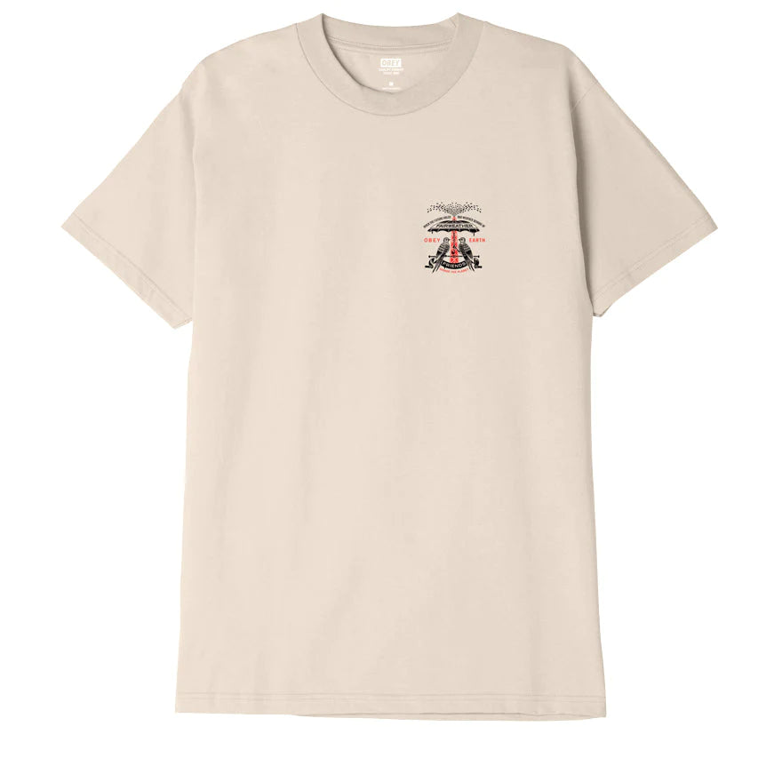 Obey Fairweather Friends T-Shirt - Cream