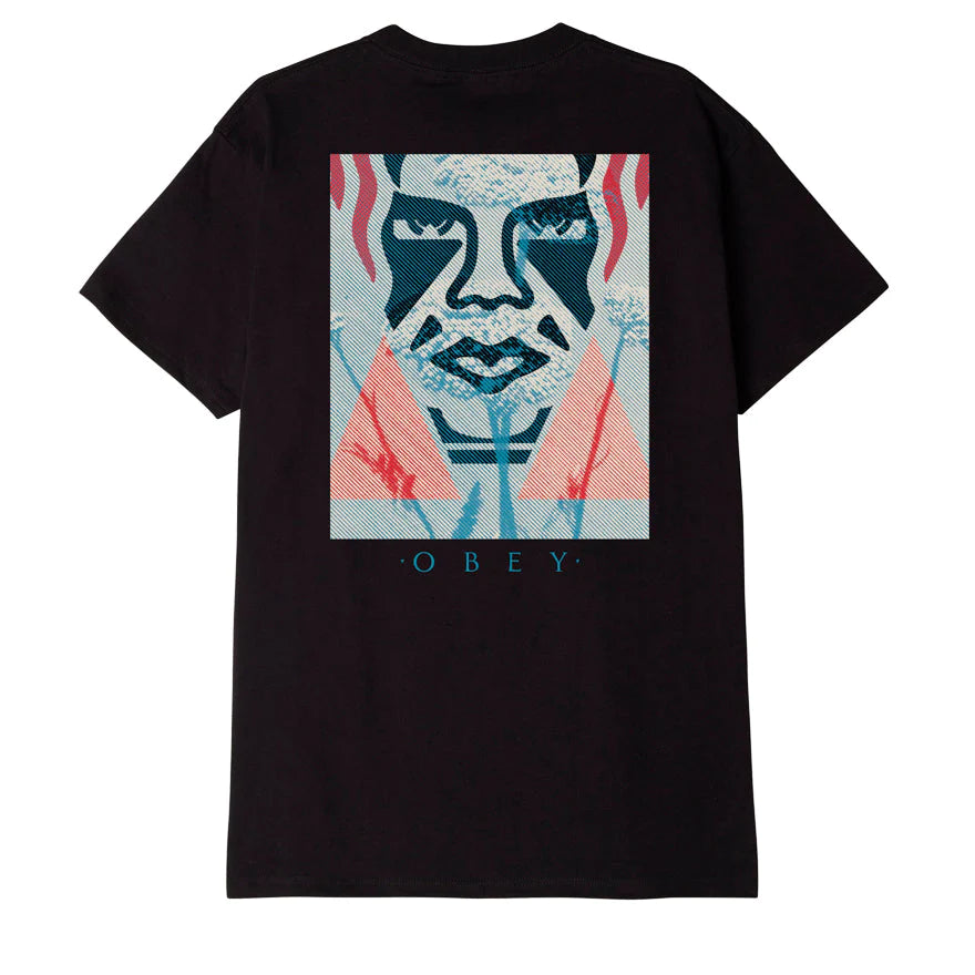 Obey Deco Icon Face T-Shirt - Black