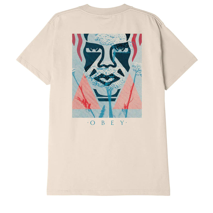 Obey Deco Icon Face T-Shirt - Cream