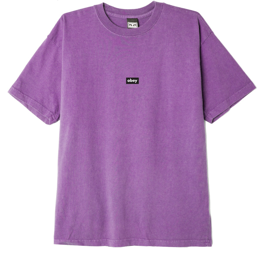 Obey Black Bar T-Shirt - Orchid
