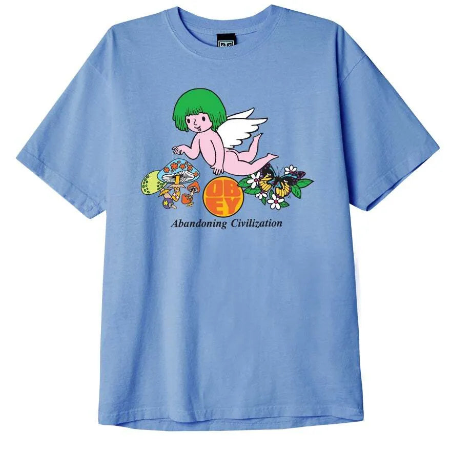 Obey Abandoning Civilization T-Shirt - Iris Flower