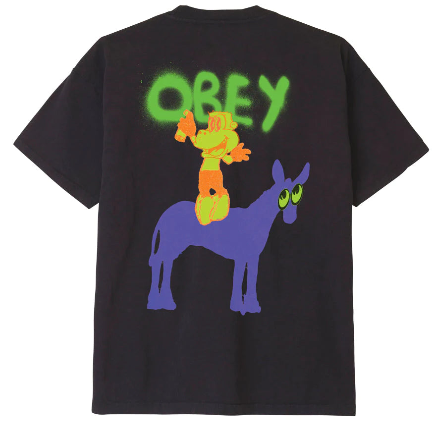 Obey Donkey T-Shirt - Off Black