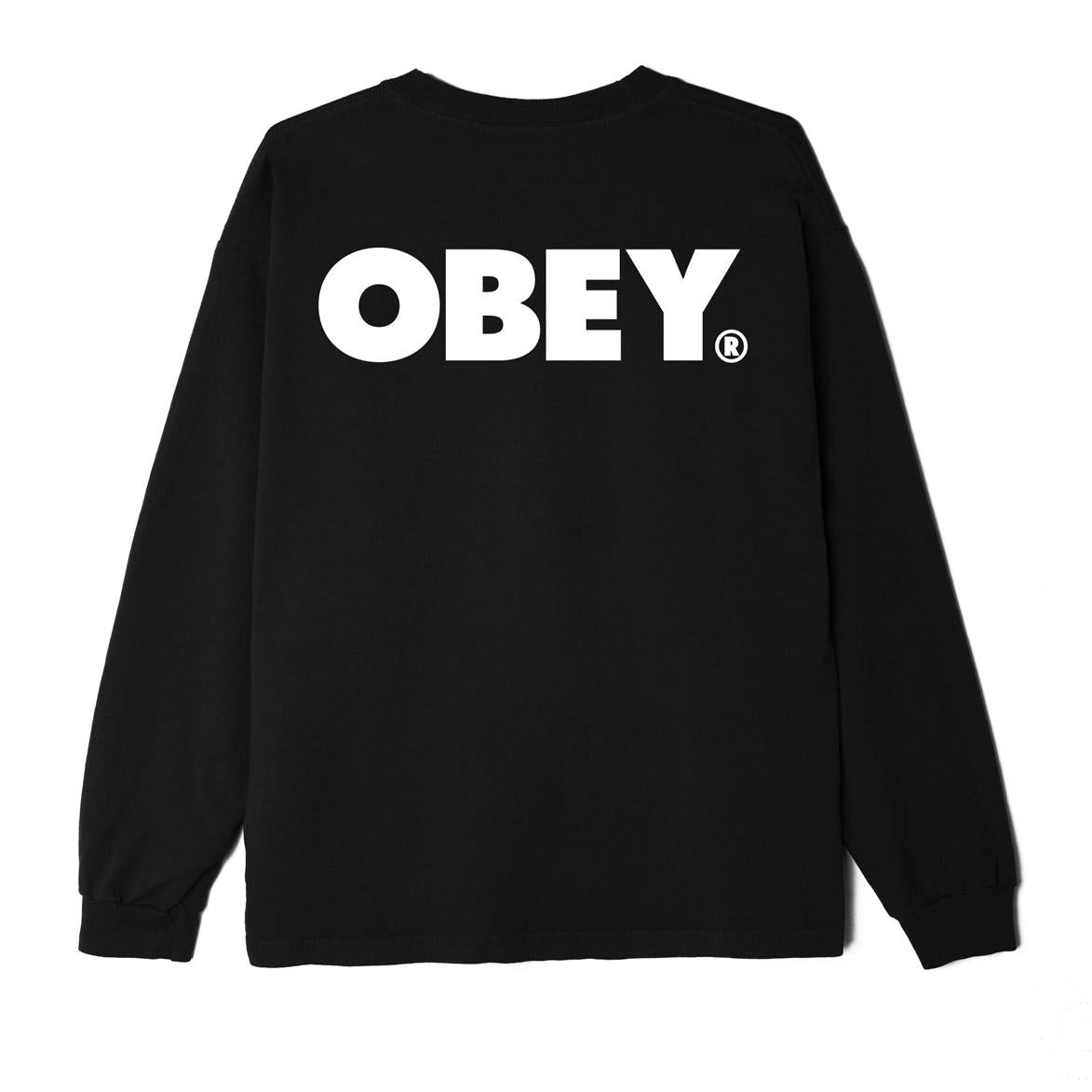 Obey Bold LS T-Shirt Off Black