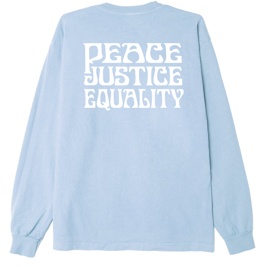 Obey Peace Justice Equality LS - Good Grey