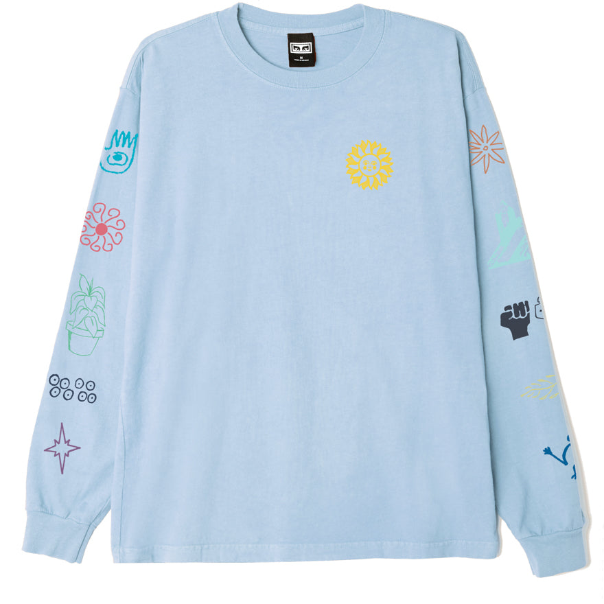 Obey Peace Justice Equality LS - Good Grey