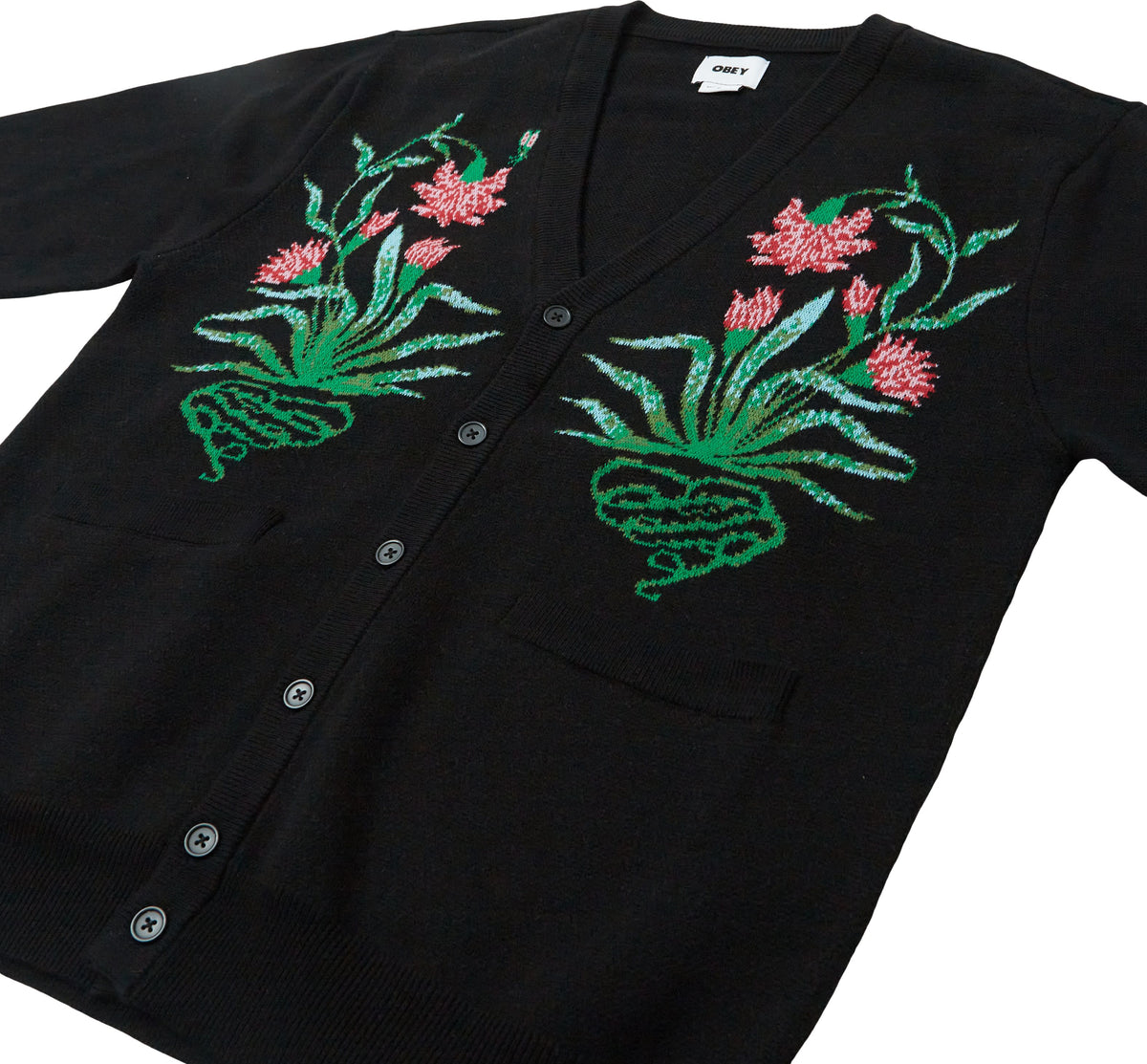Obey Poppy Cardigan - Black