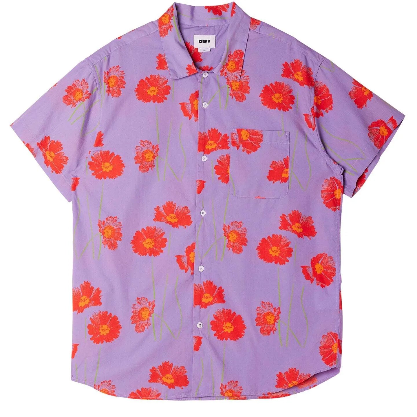 Obey Marino Woven Shirt - Lavender Silk