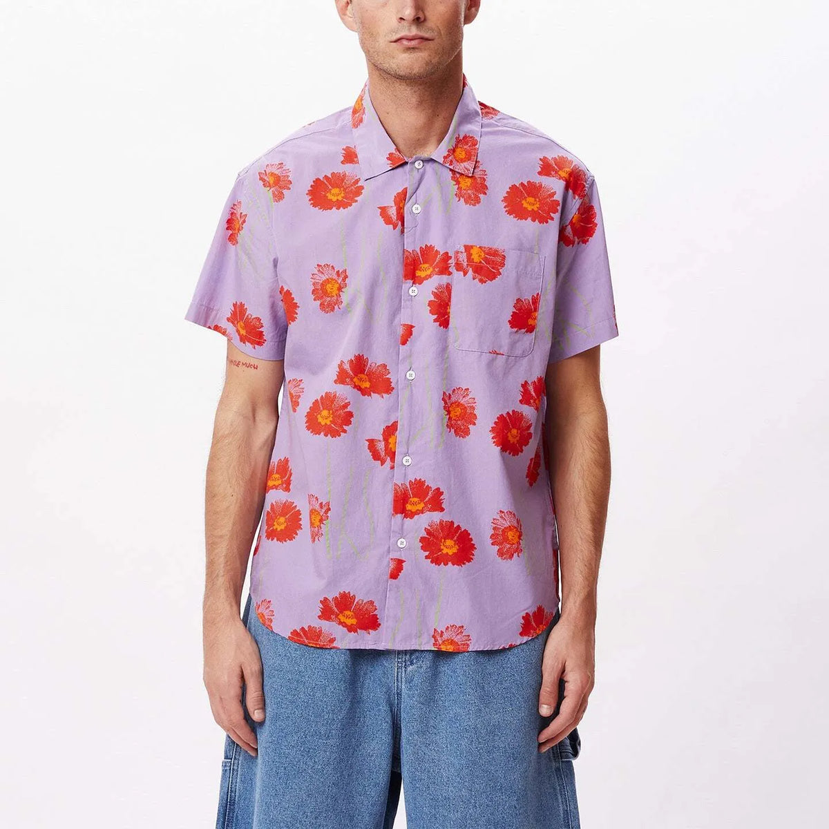 Obey Marino Woven Shirt - Lavender Silk