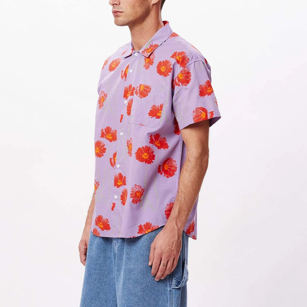Obey Marino Woven Shirt - Lavender Silk
