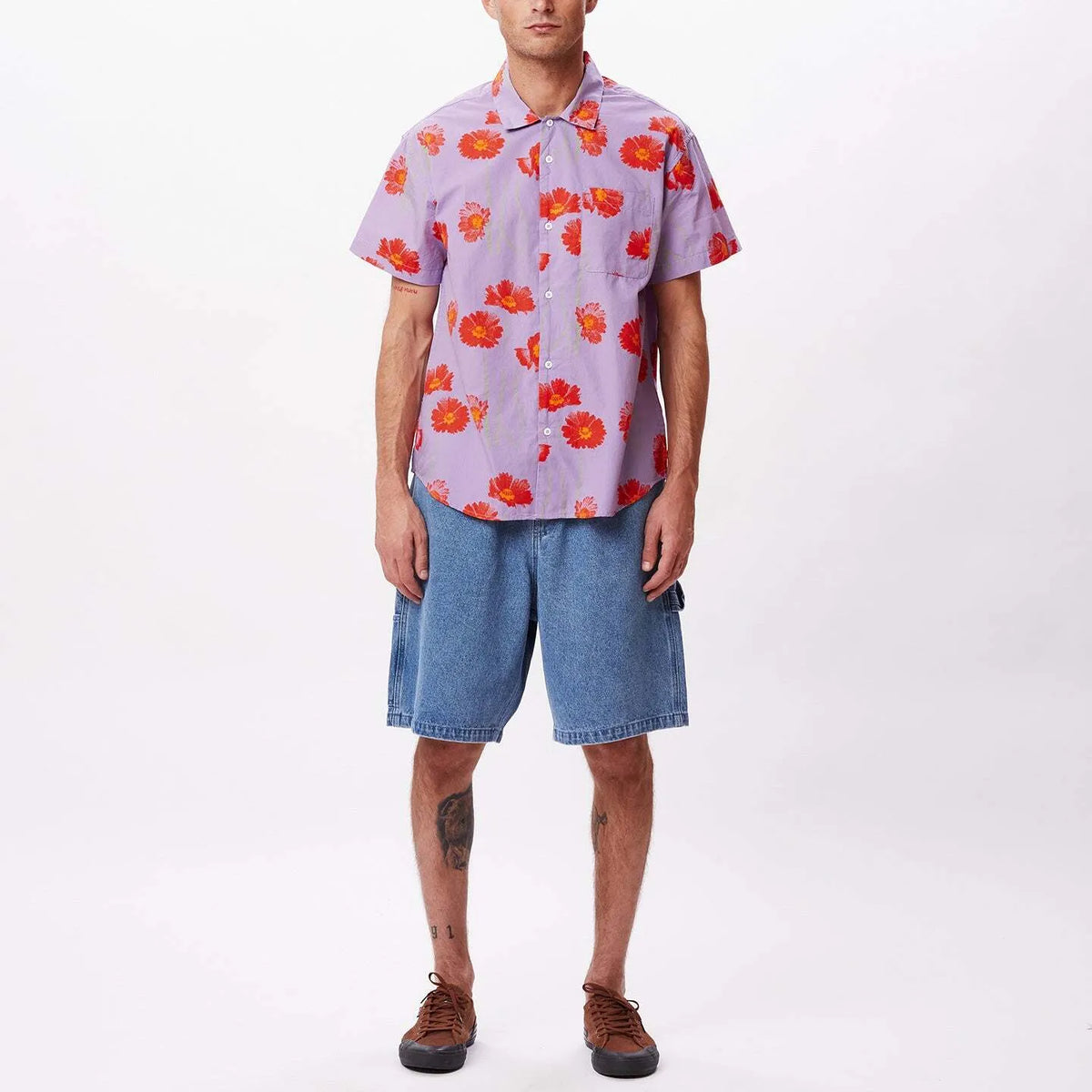 Obey Marino Woven Shirt - Lavender Silk