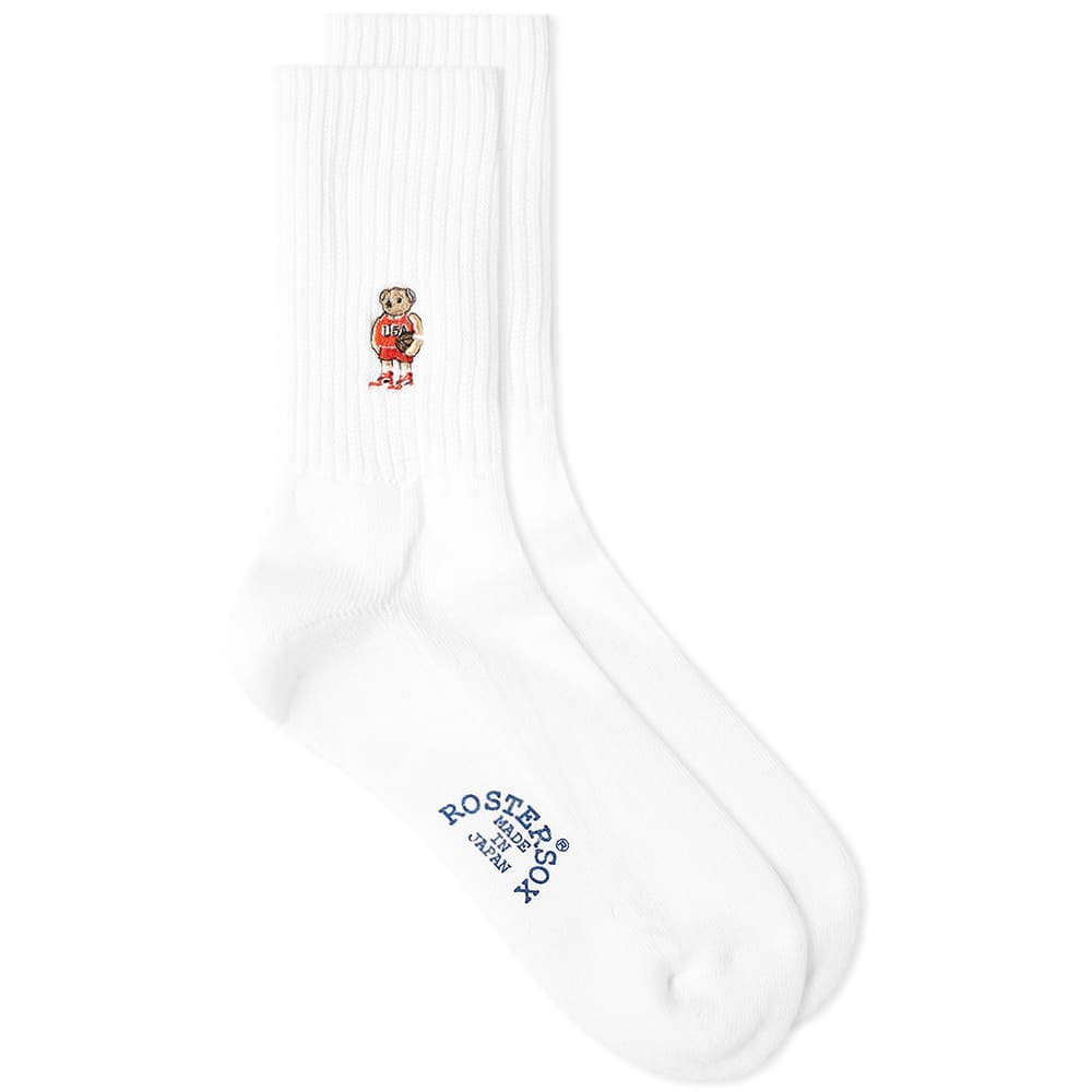 Rostersox Bear Sock - White
