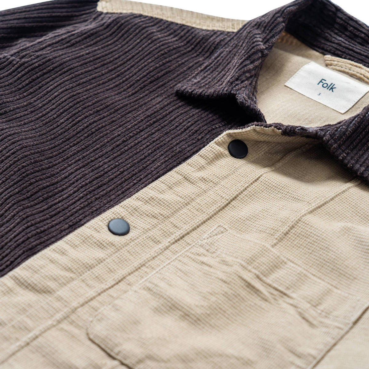 Folk Fracture Jacket Stone Black Mix