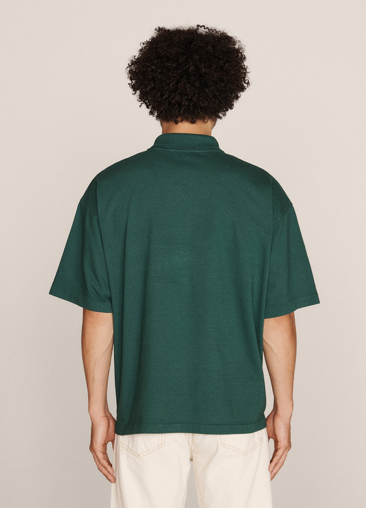 YMC Frat Zip Polo - Green