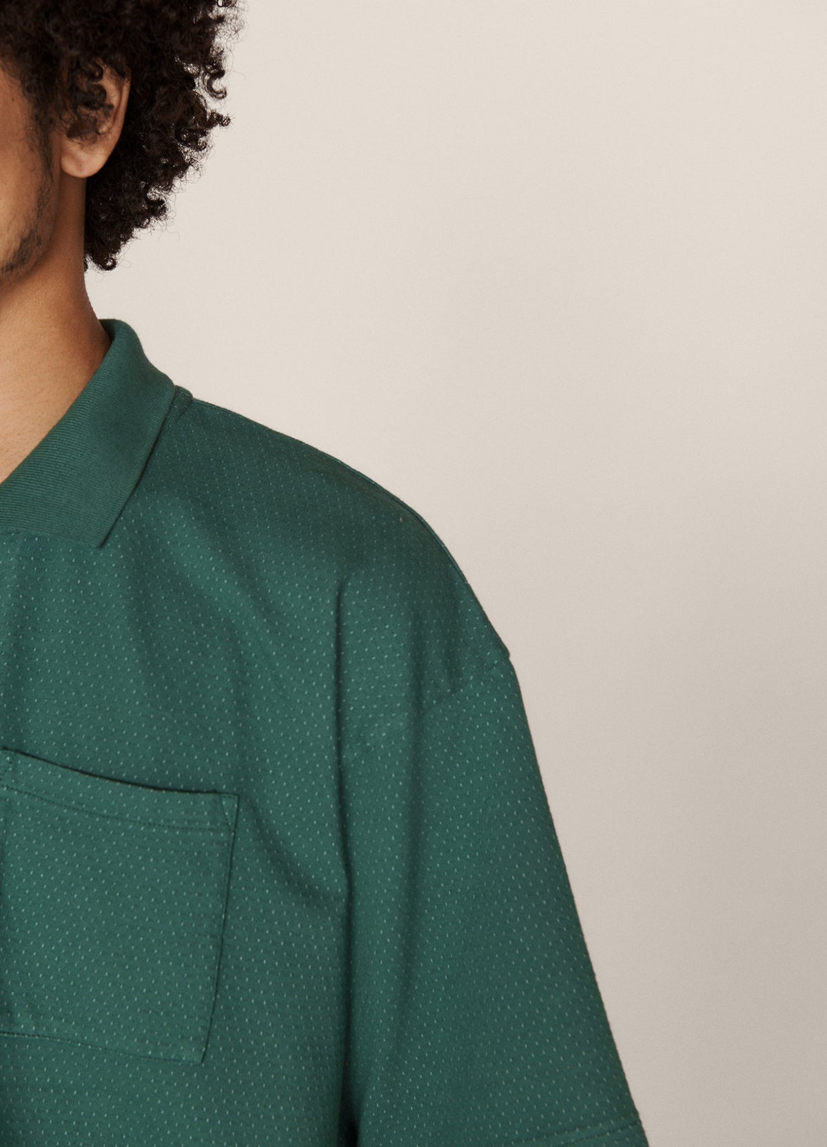 YMC Frat Zip Polo - Green