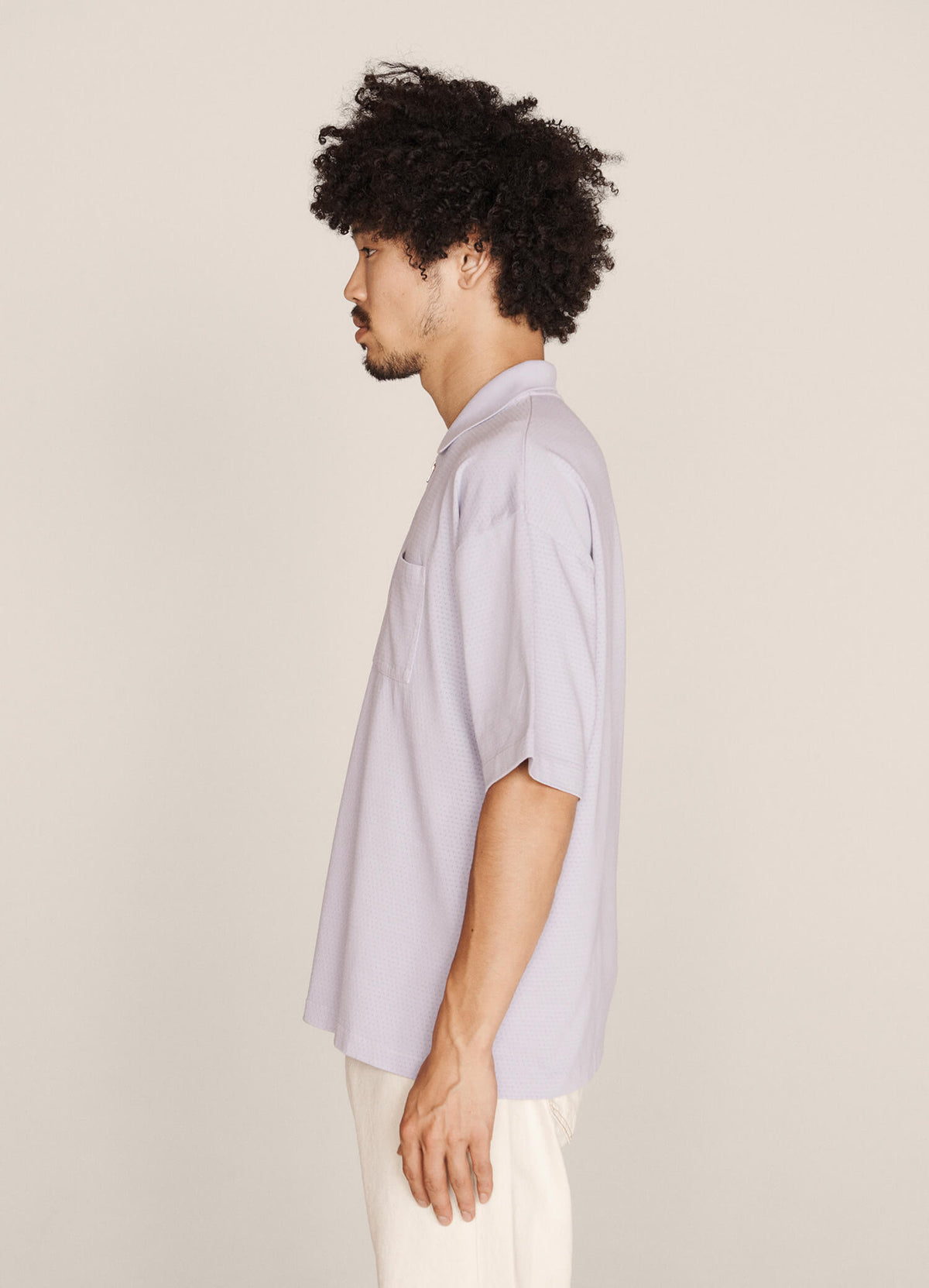 YMC Frat Zip Polo - Lilac