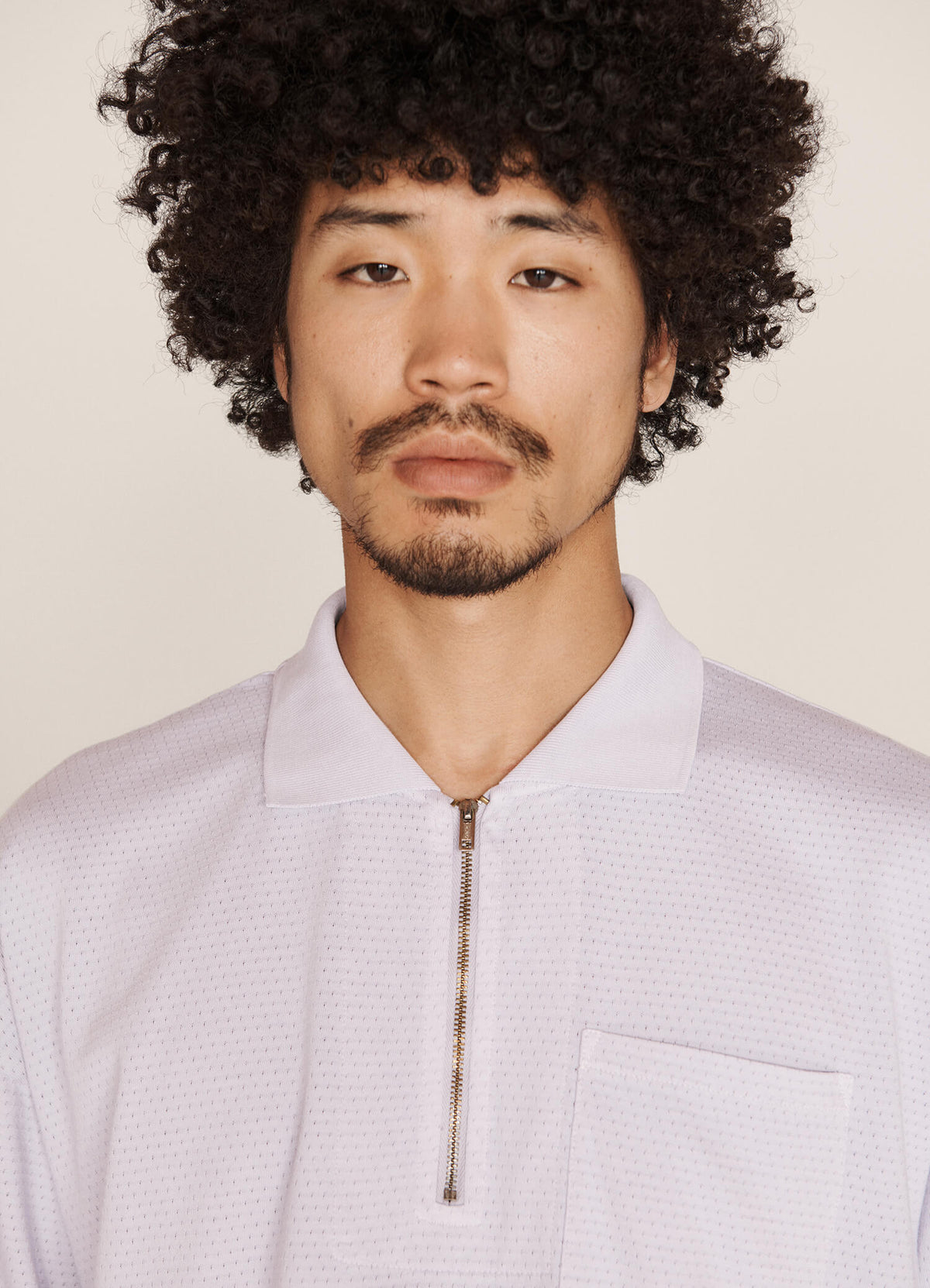 YMC Frat Zip Polo - Lilac