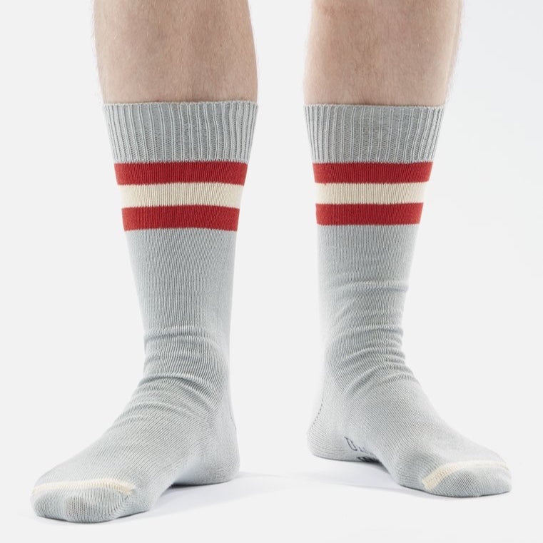 Universal Works Sport Stripe Socks Grey