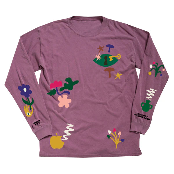 The Quiet Life Lookout & Wonderland LS T-Shirt - Berry