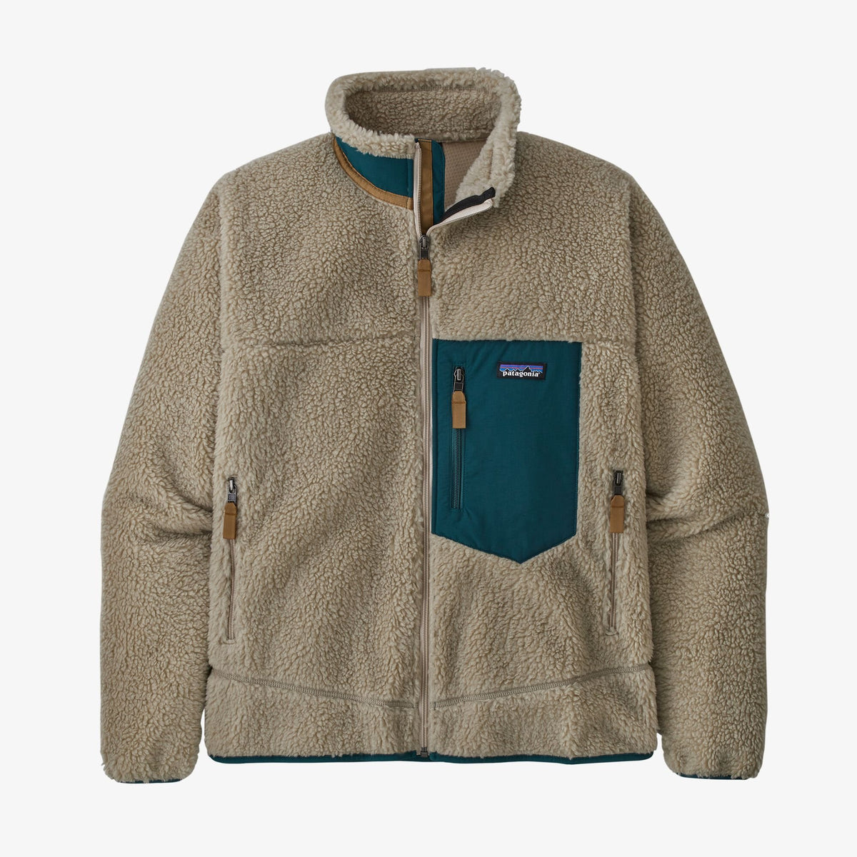 Patagonia Retro-X Jacket - Pelican / Dark Borealis Green
