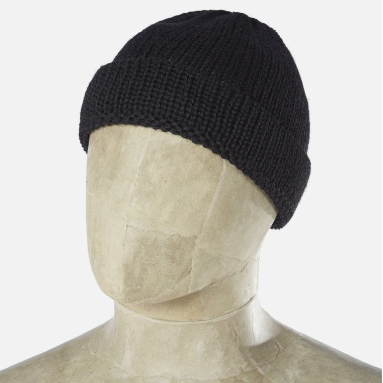 Universal Works Short Watch Cap Black