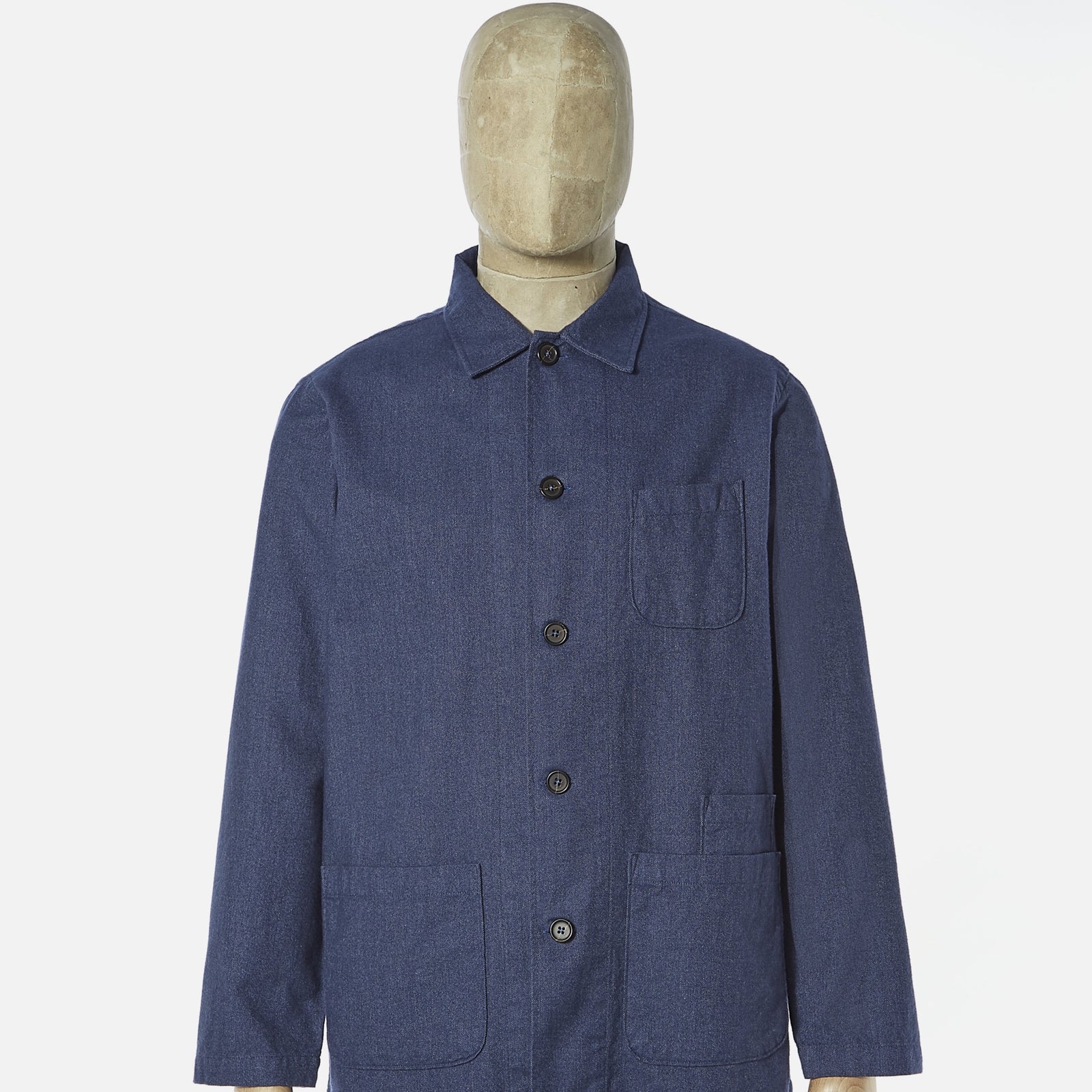 Universal Works Bakers Overshirt Blue