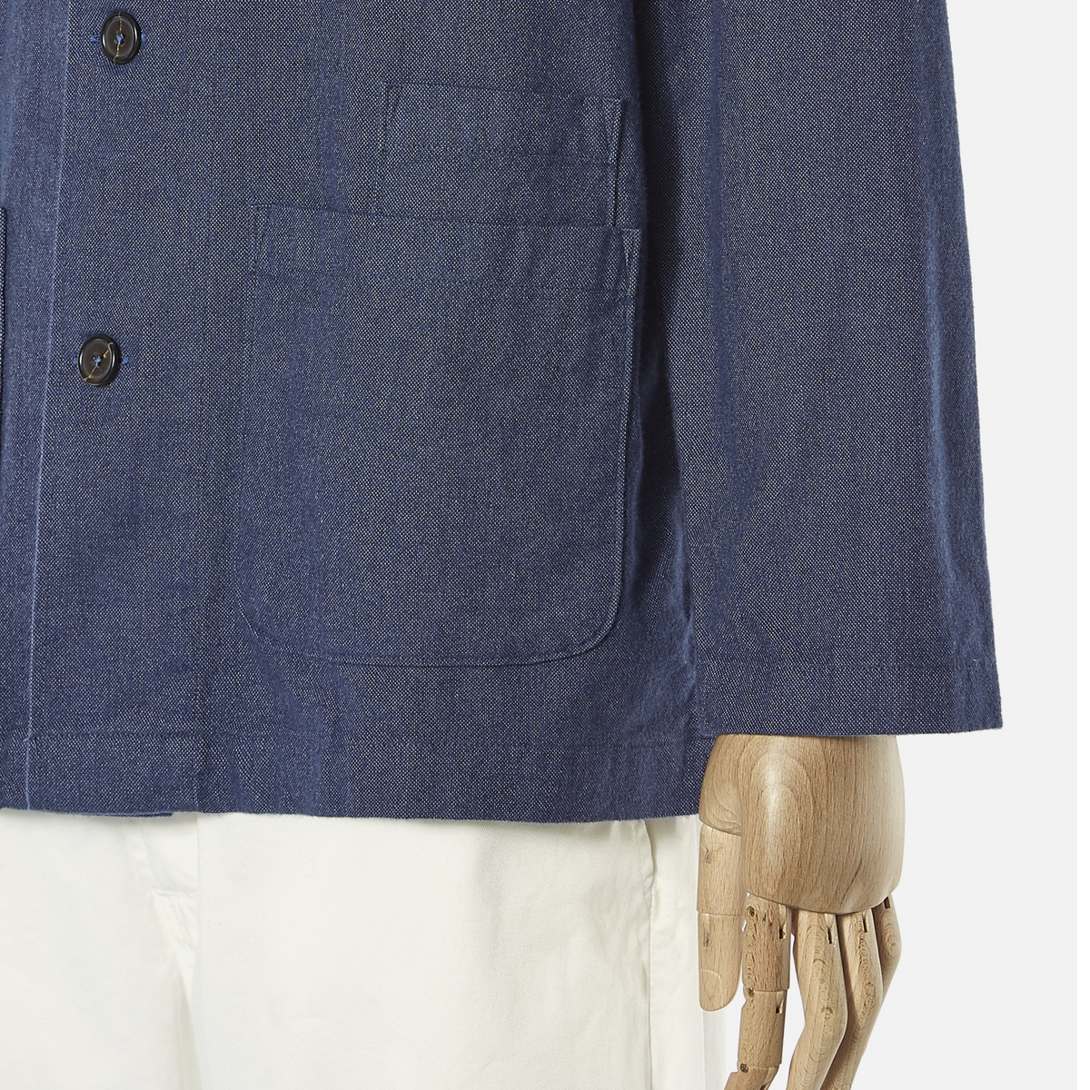 Universal Works Bakers Overshirt Blue