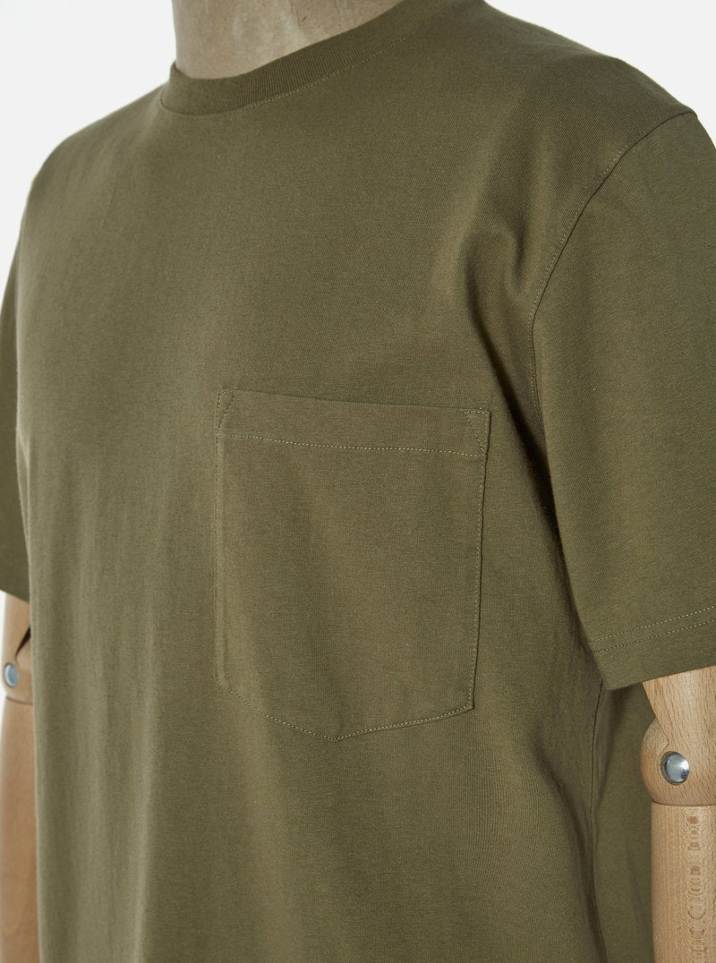 Universal Works Big Pocket T-Shirt - Save That Bright Olive