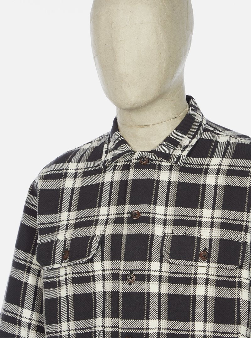 Universal Works Utility Shirt - Brown Heavy Check
