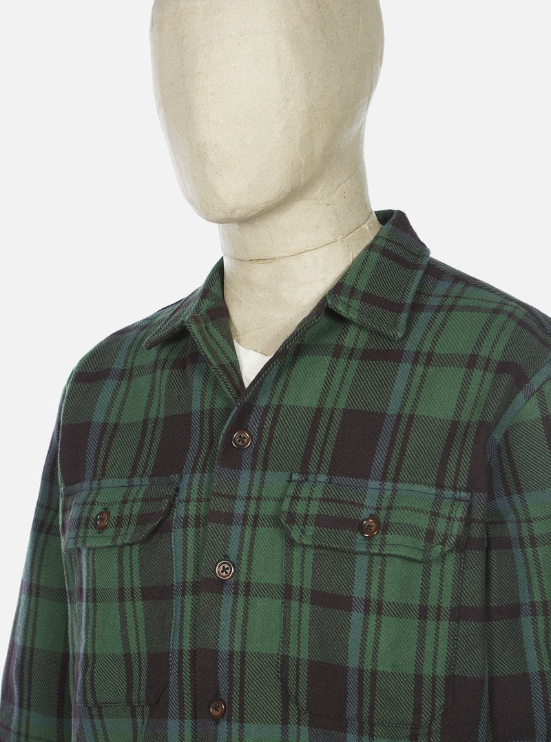 Universal Wokrs Utility Shirt - Green Heavy Check