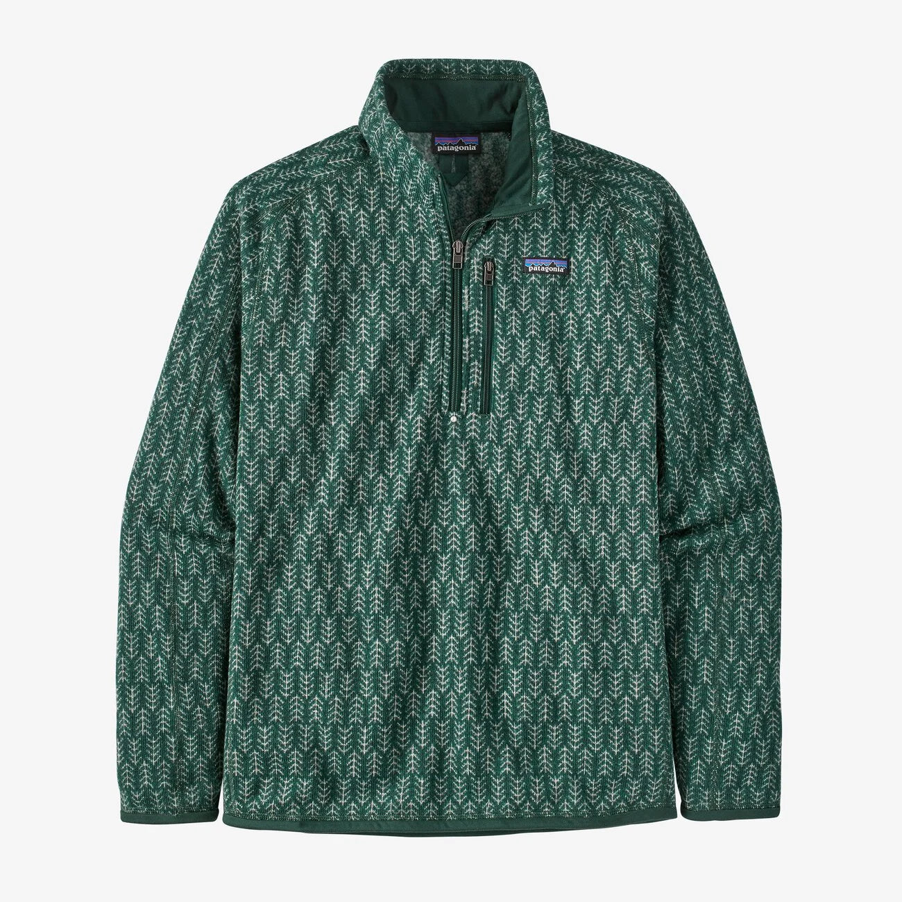 Buy the Patagonia Better Sweater 1 4 Zip Pine Knit Northern Green Jingo Clothing
