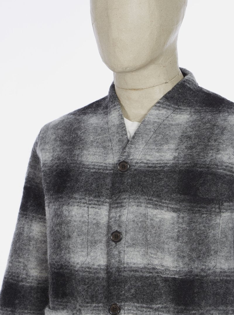Universal Works Cardigan - Grey / Charcoal