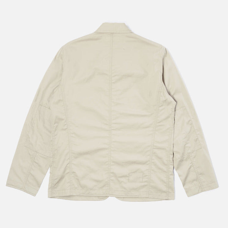Universal Works Patched Bakers Jacket - Stone Twill