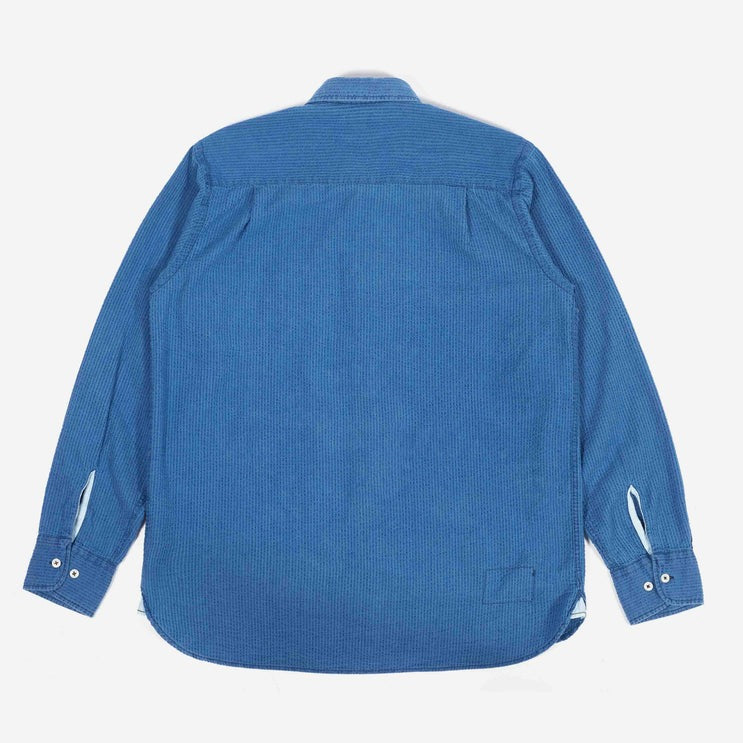 Universal Works Humber Shirt - Indigo Seersucker