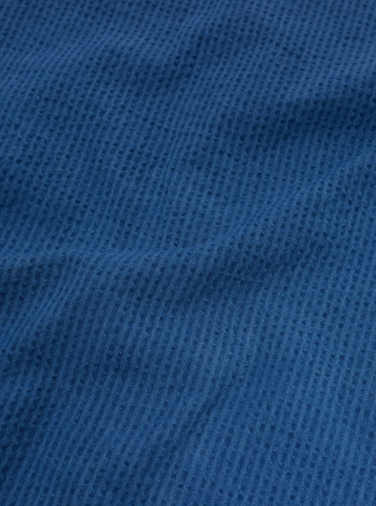 Universal Works Humber Shirt - Indigo Seersucker