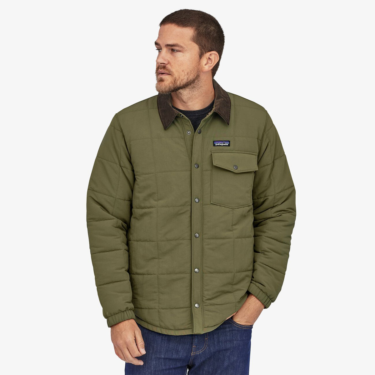 Patagonia Isthmus Quilted Shirt Jacket - Industrial Green