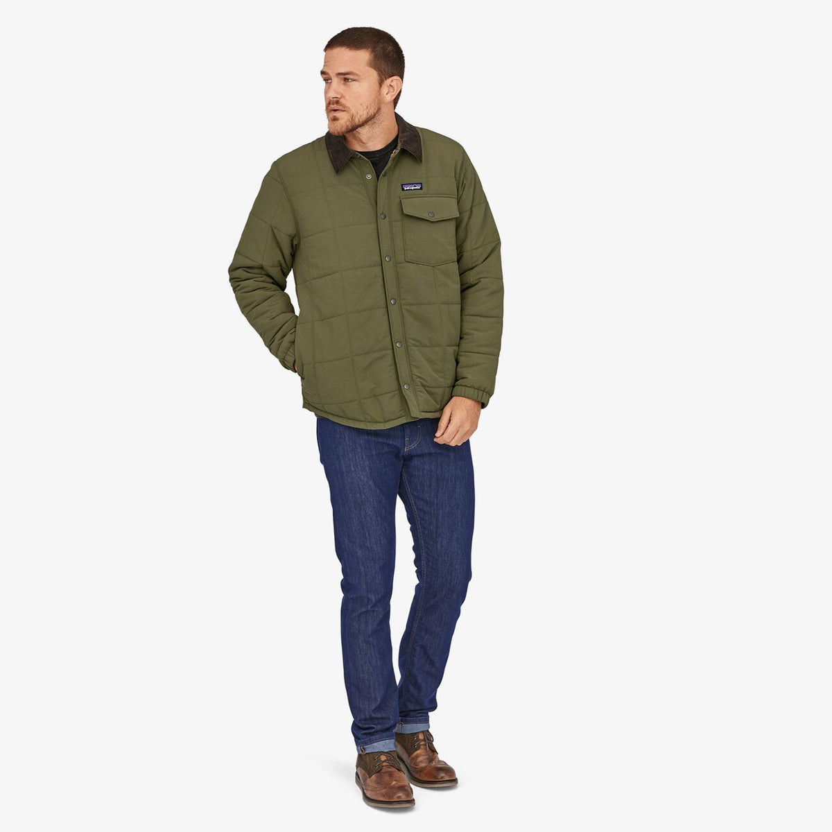 Patagonia Isthmus Quilted Shirt Jacket - Industrial Green