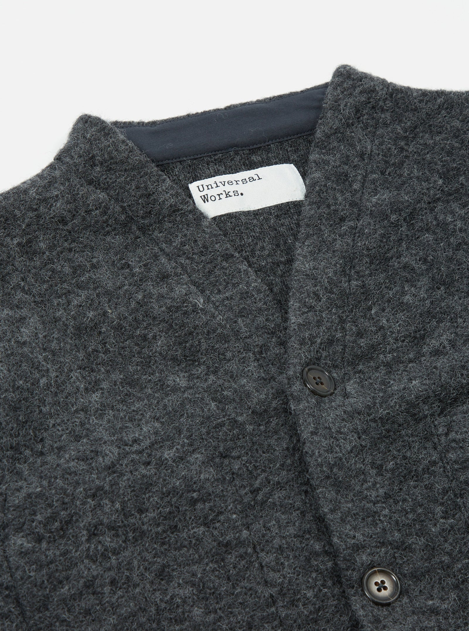 Universal Works Wool Cardigan - Charcoal