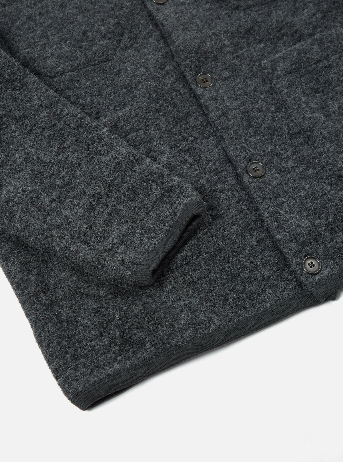 Universal Works Wool Cardigan - Charcoal