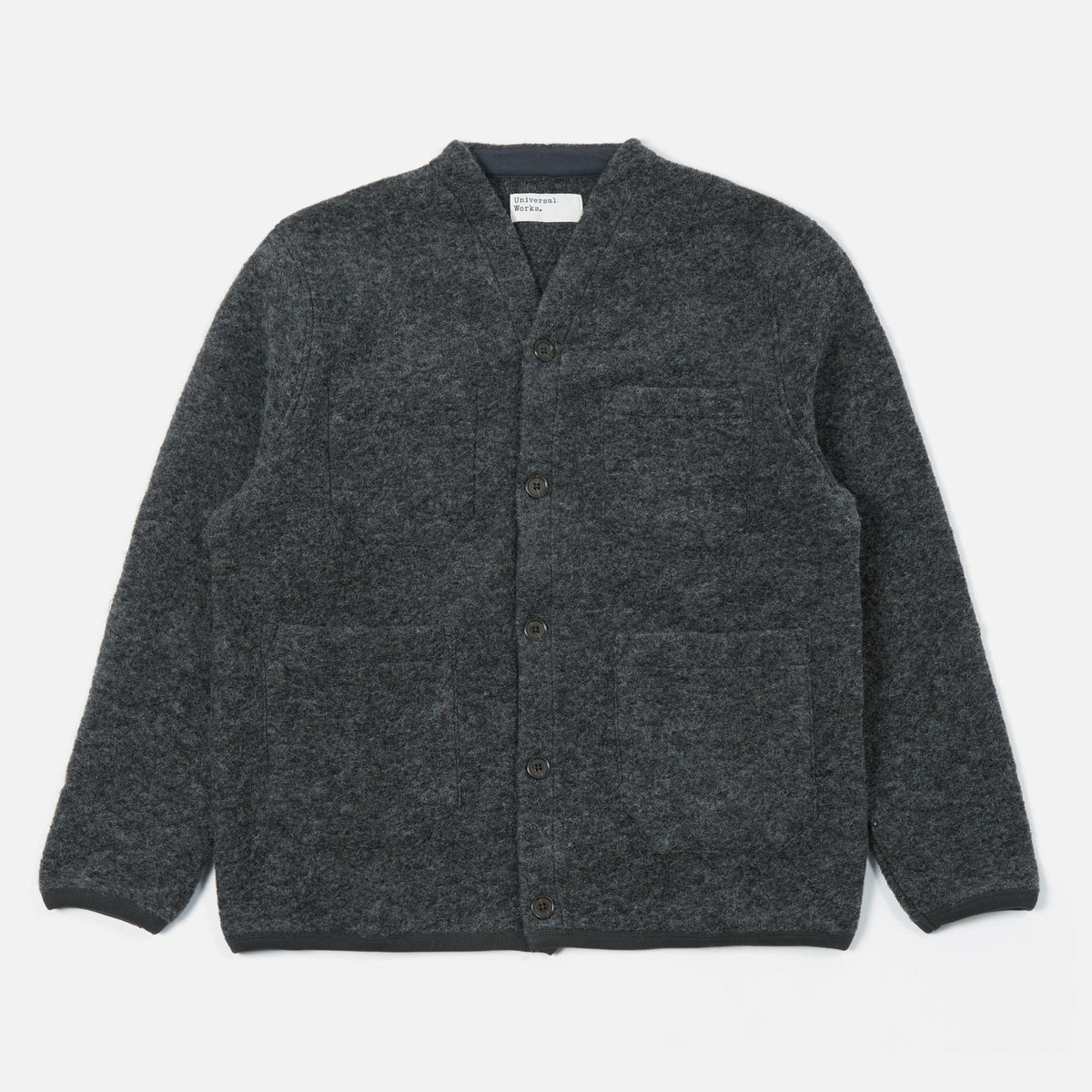 Universal Works Wool Cardigan - Charcoal