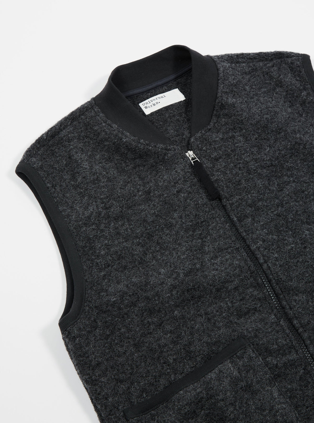 Universal Works Zip Waistcoat - Charcoal