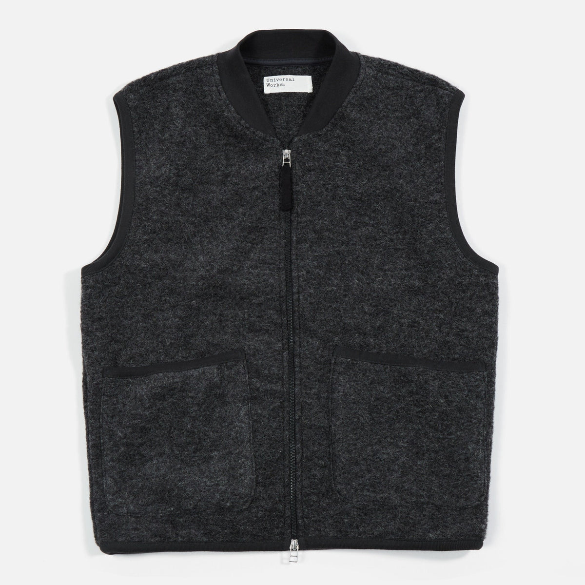 Universal Works Zip Waistcoat - Charcoal